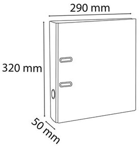 Iratrendező, 50 mm, A4, PVC, EXACOMPTA, sötétkék (EX53552E)