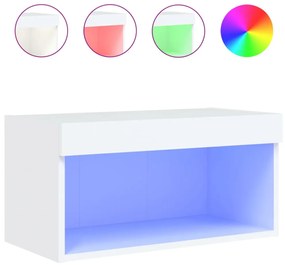 fehér TV-szekrény LED-világítással 60 x 30 x 30 cm