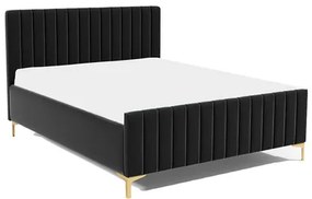 RUBY 25 STANDARD ágy 160x200 cm - arany lábak Fekete
