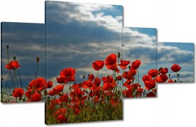 Vászonkép 130x80 Pipacs Virágok