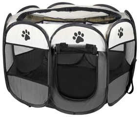 Hordozható kutya/macska kennel szürke 91x91x58cm