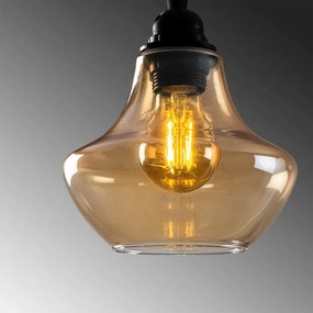 Gold 050 arany-fekete fém és üveg függőlámpa, Ø17 cm