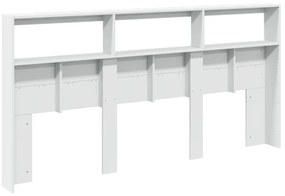 fehér áthidalószekrény LED-világítással 200 x 17 x 102 cm