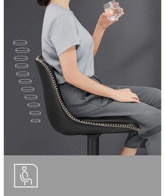 2 db állítható magasságú bárszék szett, 44 x 48 x (90–112) cm, fekete színű