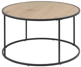 SARON dohányzóasztal tölgy/fekete