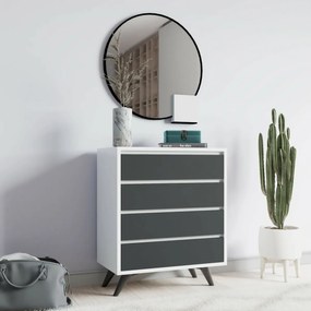 Suvera White and Anthracite komód