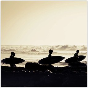 Poszterek 30x30 Szörfözés naplemente