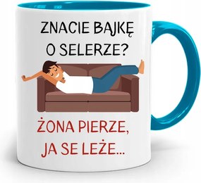 Kék Bögre Vicces Mese Zellerről fényképes nyomtatással