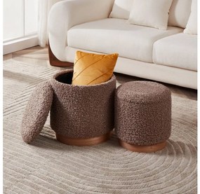 Eglo 424141 - KÉSZLET 2x Taburet MASHIKE átm. 31,5/38,5 cm barna