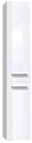 Thirassia Nel IV fürdőszoba szekrény, 31x174x30 cm, fényes fehér