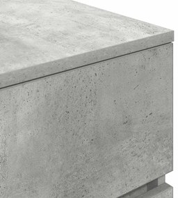 2 db betonszürke éjjeliszekrények 3 fiókkal 39x35x65 cm
