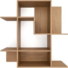 Natúr színű moduláris polcrendszer tölgyfa dekorral 80x80x25 cm Ina – Kave Home