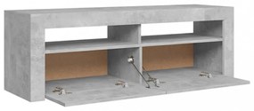 betonszürke TV-szekrény LED-világítással 120 x 35 x 40 cm