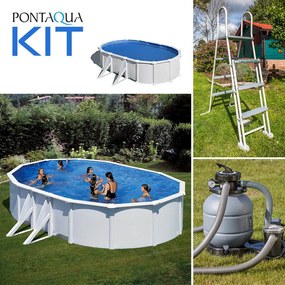 GRE KIT 5 fémfalas családi medence szett 5,0 x 3,0 x 1,2 m