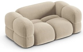 Bézs bársony kanapé 180 cm Loretto – Cosmopolitan Design