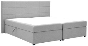 Franciaágy Boxspring 180 cm Revenant (világosszürke) (ágyráccsal és matraccal) (tárolóhellyel). 1098563