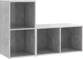 vidaXL 2 db betonszürke szerelt fa TV-szekrény 72 x 35 x 36,5 cm