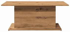 Kézműves tölgy színű szerelt fa dohányzóasztal 102x55,5x40 cm