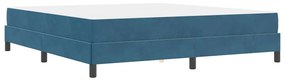 Boxspring ágy matraccal Sötét kék 180 x 200 cm Bársony
