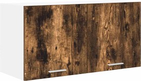 vidaXL Függő szekrény tárolóval Füstölt tölgy 80 x 31 x 40 cm Faanyag