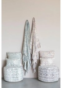 Liv Blue pamut pléd, 130 x 170 cm - White Label