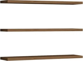 Fali polc szett 3db, dió