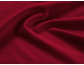 Piros bársony kinyitható tárolóhelyes sarokkanapé (jobb oldali-heverő résszel) Kyoto – Cosmopolitan Design