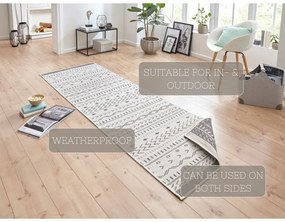 Kuba szürke-krémszínű kültéri szőnyeg, 250 x 80 cm - NORTHRUGS
