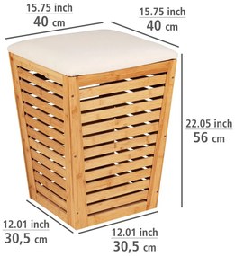 Bambusz szennyeskosár 55 l - Wenko