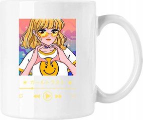 Anime Bögre Divatos Lány 6 Fehér 330ml