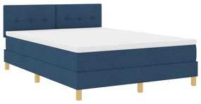Box Spring Ágy Matraccal Kék 140x200 cm Szövet