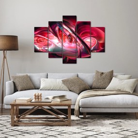 Piros fraktálos kép (150x105 cm)