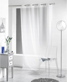 Függöny kész Fehér sima átvezetőkkel 140x240