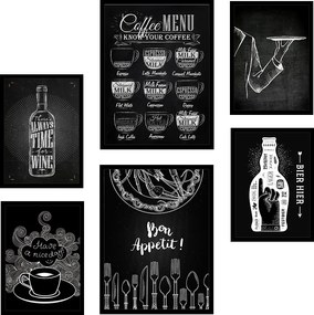 Extra Szett 6db-os Képek Poszterek keretben KP320