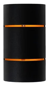 Modern fali lámpa fekete aranyszínű belsővel - Pia