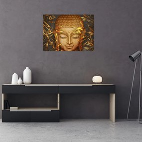 Kép - arany Buddha (üvegen) (70x50 cm)