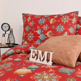 EMI Magic red karácsonyi pamut ágyneműhuzat