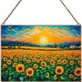 Sunflower üvegkép, falikép