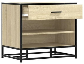 cipőpad Sonoma tölgy 60x40x53,5 cm Gépelt fa és fém