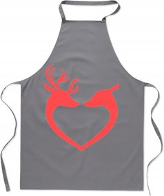 Karácsonyi Konyhai Kötény Szarvas Szív