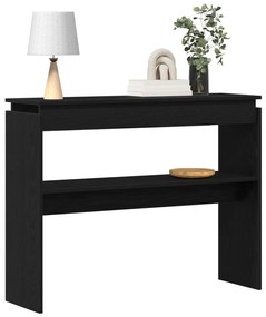 Konzolasztal Fekete Tölgy 80x30x102 cm Mérnöki Fa