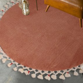 Barna fürdőszobai kilépő ø 80 cm Tuft – Foutastic