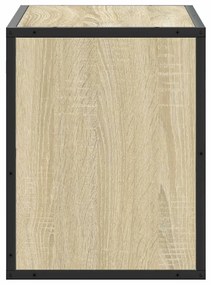 sonoma tölgy színű szerelt fa és fém TV-szekrény 60x31x39,5 cm