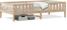 vidaXL tömör fenyő ágykeret matrac nélkül 80 x 200 cm