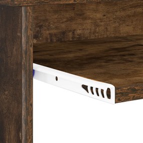 vidaXL Tárolós íróasztal Füstölt tölgy 120.5x44x88.5 cm Szerelt Fa