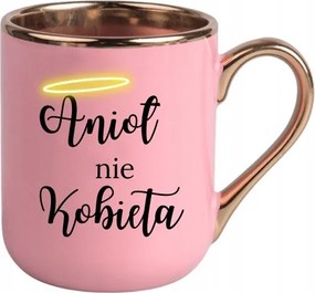 Bögre Rózsaszín Elegáns Ajándék Nőnap Angyal Nem Nő