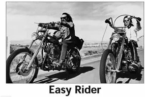 Plakát EASY RIDER - riding motorbikes (B&W), (102 x 69 cm)