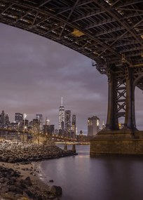 Poszter 50x70cm Manhattan híd és New York panoráma 2, Assaf Frank