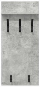 Fali Kabáthorog polcokkal Beton szürke 90 x 40 x 10 cm Faanyag