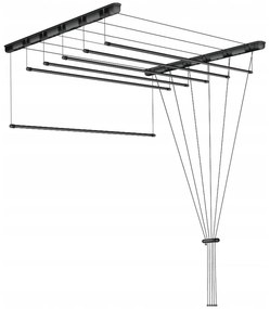 Erga Erga, mennyezeti akasztó ruhaszárításhoz 6x180 cm, fekete, ERG-SEP-10SUSSU6PCZ18